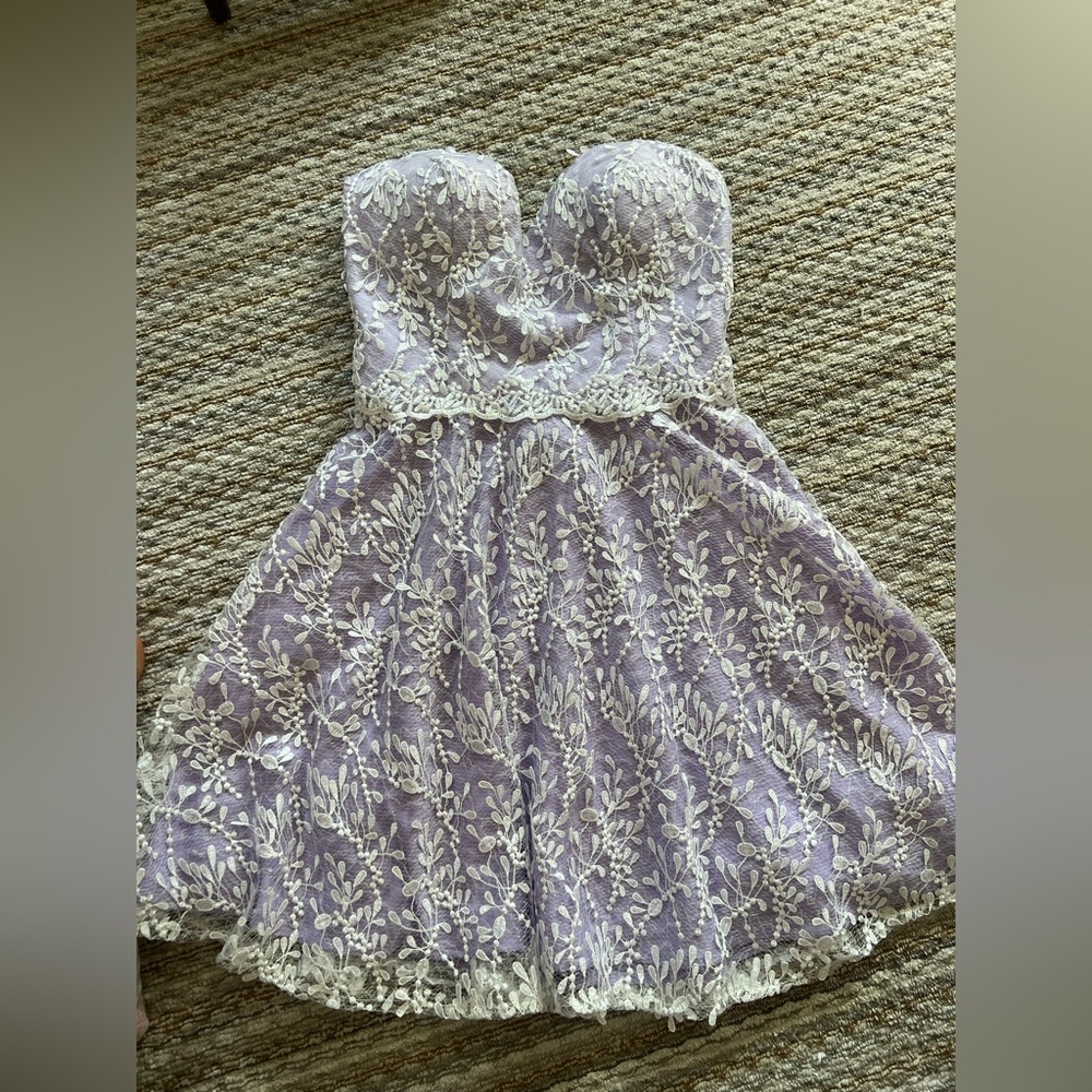 Lucci Lu Lavender Lace Dress for Homecoming/Prom